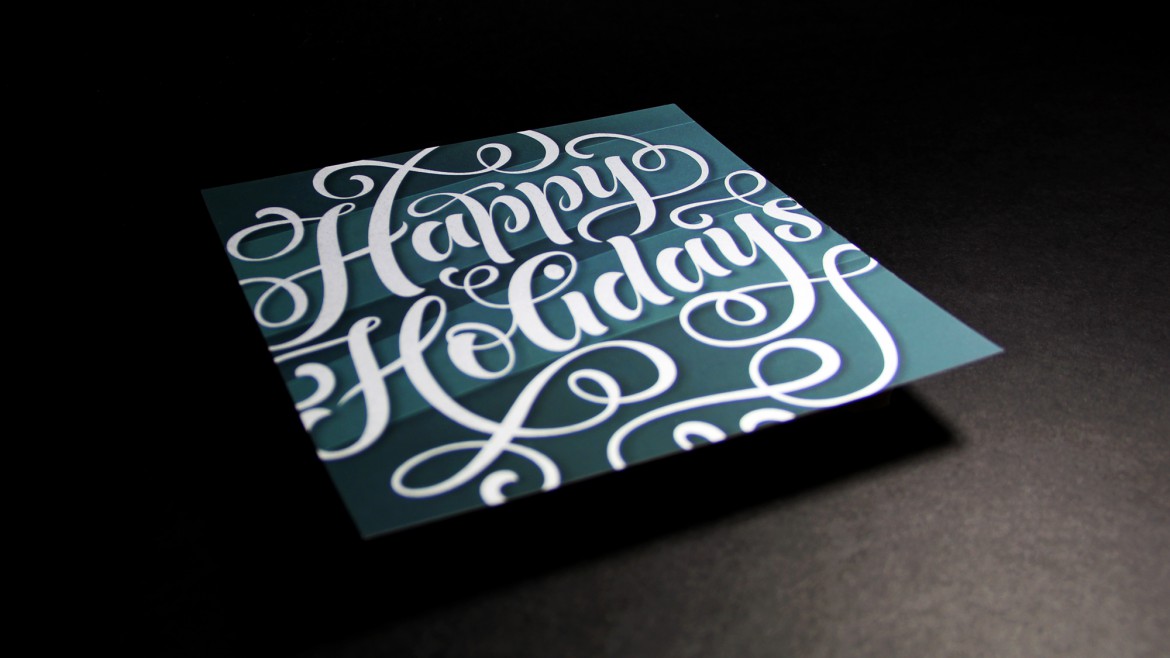 foil holiday card